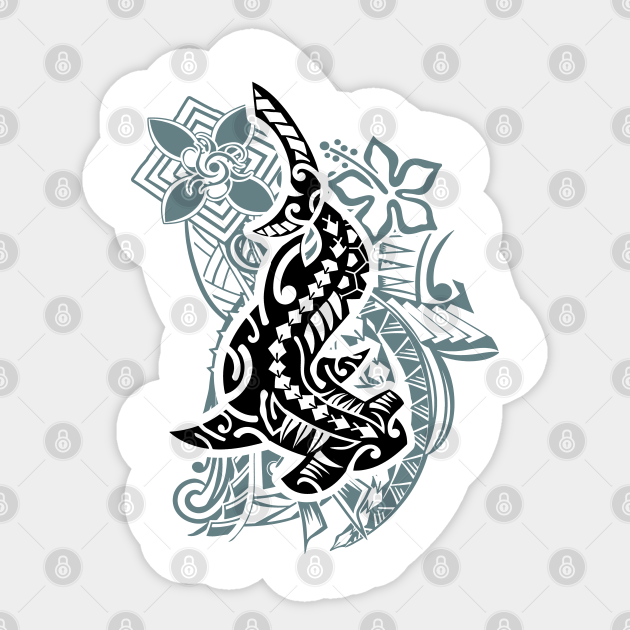 Custom Hawaiian Tribal Hammerhead Shark Tattoo Matching Hawaiian Shirt and Dress with Polynesian Hibiscus Art LT6 main image 0